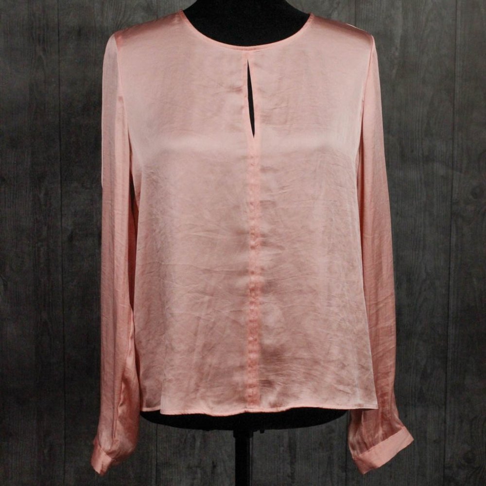 Forgiveness Women's Medium Peach Keyhole Front Blouse